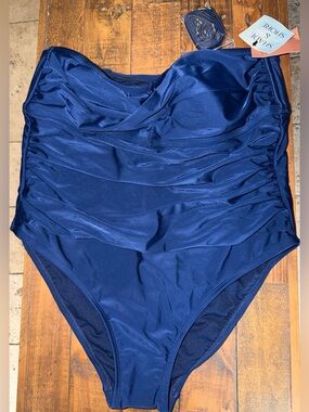 Target Women's Navy Blue One-Piece Swimsuit